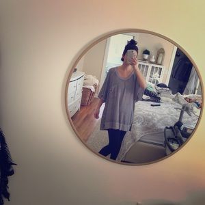 We the free FREE PEOPLE grey waffle shirt